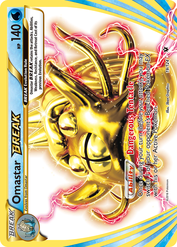 Omastar BREAK – Fates Collide 19/124 Pokémon card