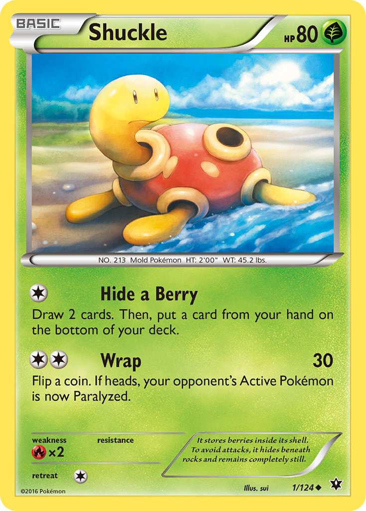 Shuckle – Fates Collide 1/124 Pokémon card