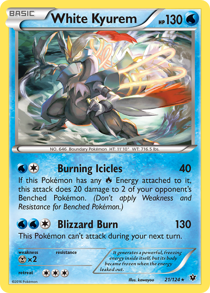 White Kyurem – Fates Collide 21/124 Pokémon card