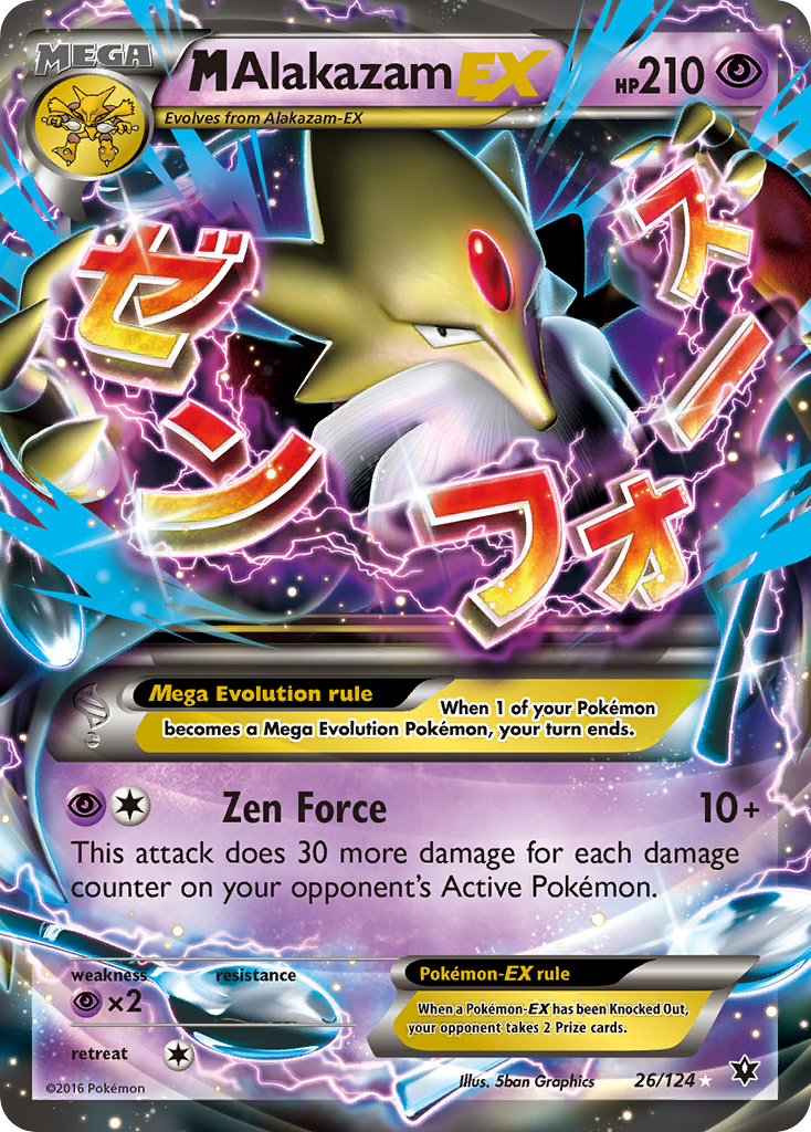 M Alakazam-EX – Fates Collide 26/124 Pokémon card
