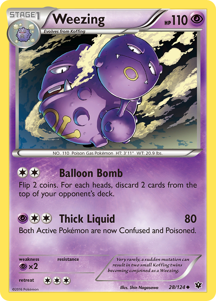 Weezing – Fates Collide 28/124 Pokémon card