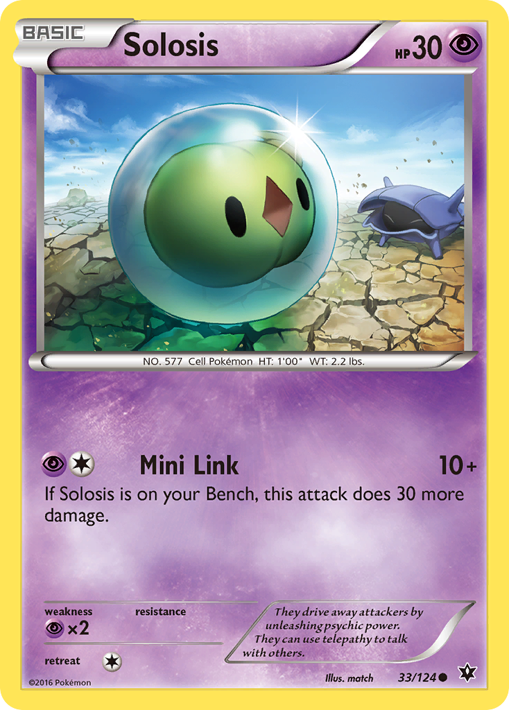 Solosis – Fates Collide 33/124 Pokémon card
