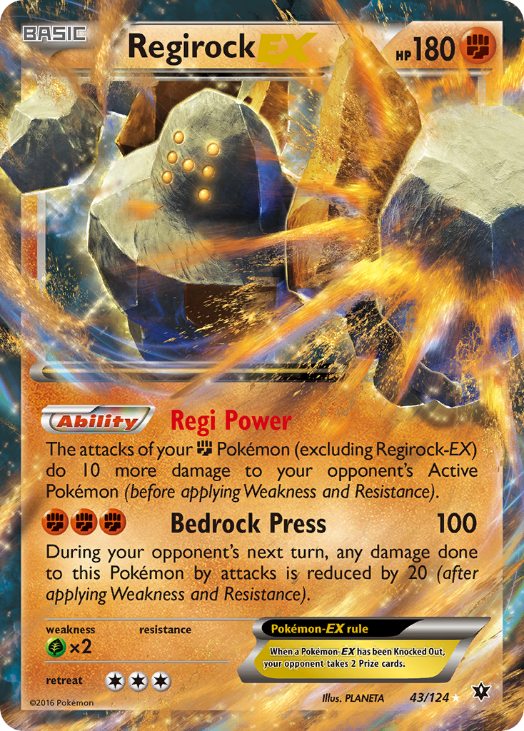 Regirock-EX – Fates Collide 43/124 Pokémon card