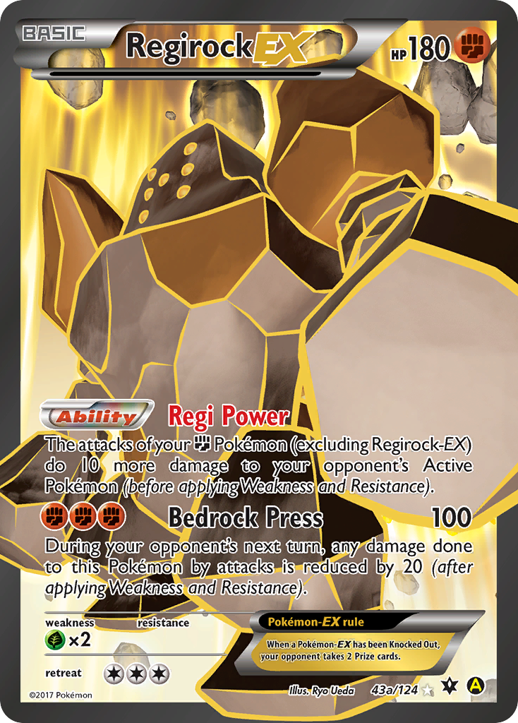 Regirock-EX – Fates Collide 43a/124 Pokémon card