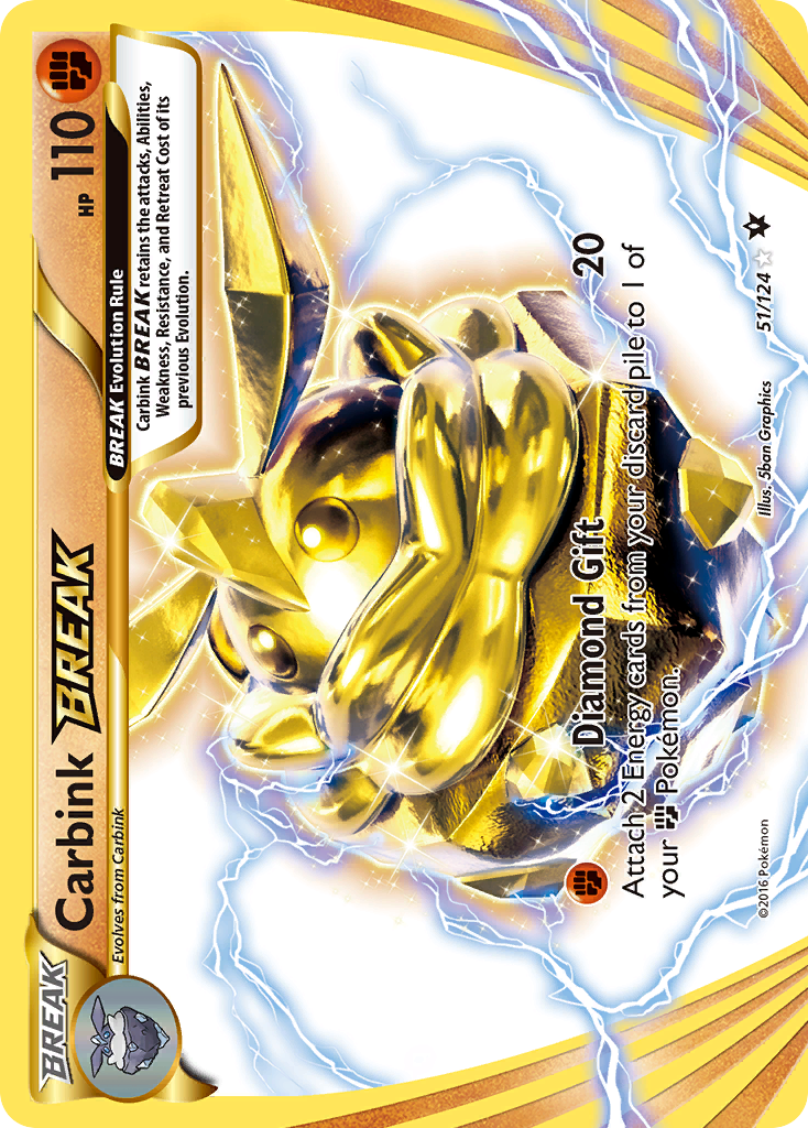 Carbink BREAK – Fates Collide 51/124 Pokémon card