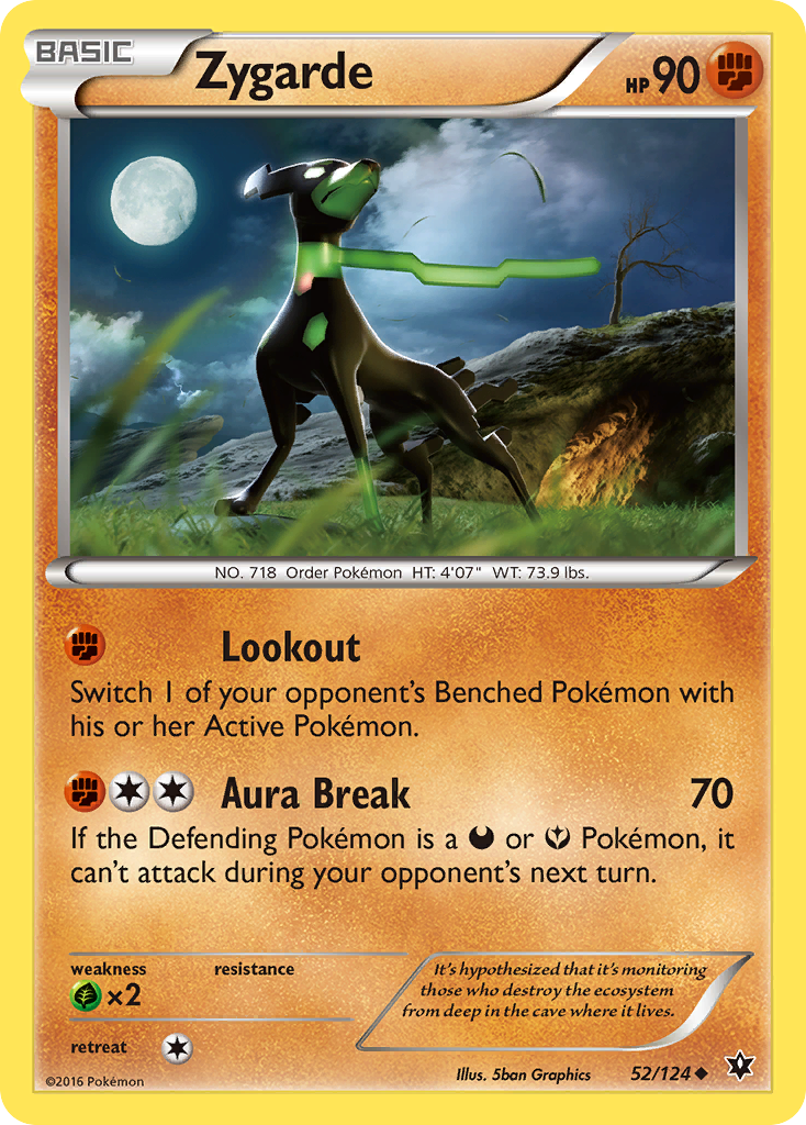 Zygarde – Fates Collide 52/124 Pokémon card