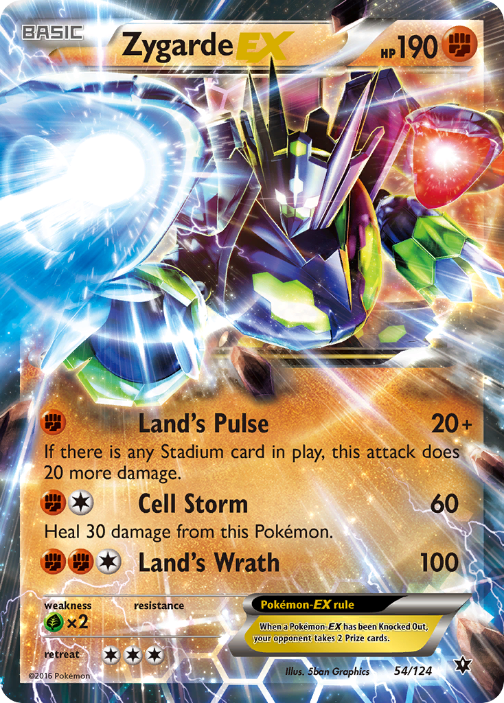 Zygarde-EX – Fates Collide 54/124 Pokémon card