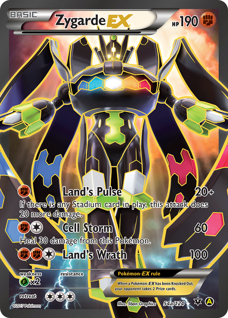 Zygarde-EX – Fates Collide 54a/124 Pokémon card