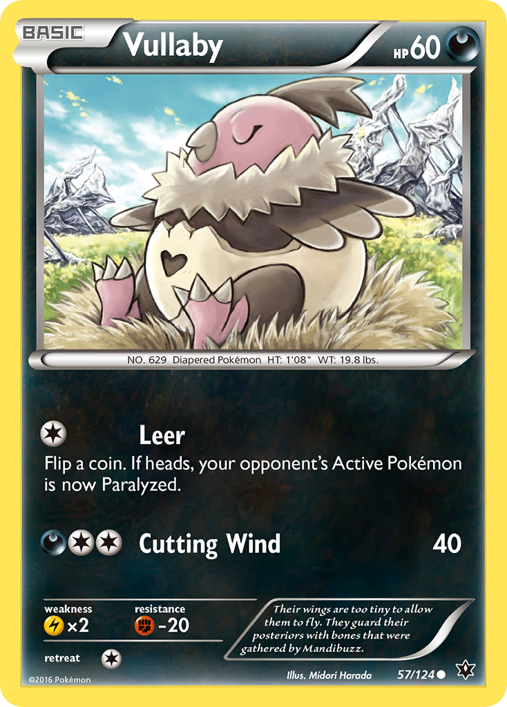 Vullaby – Fates Collide 57/124 Pokémon card
