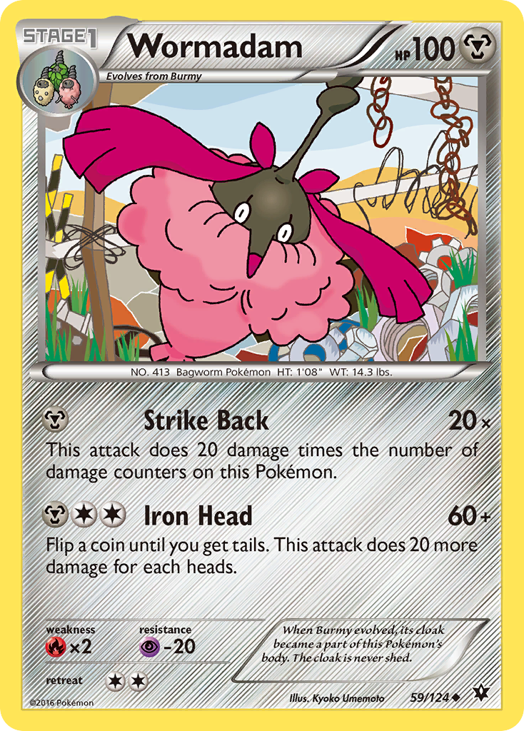 Wormadam – Fates Collide 59/124 Pokémon card