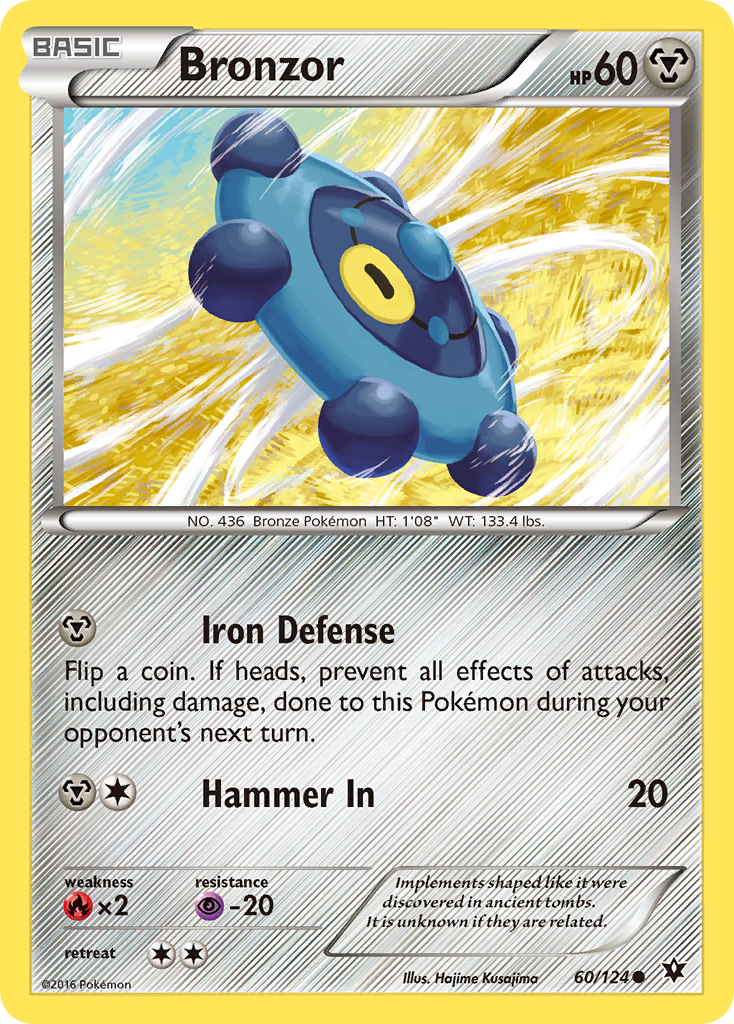 Bronzor – Fates Collide 60/124 Pokémon card