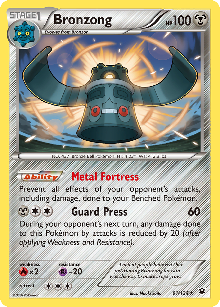 Bronzong – Fates Collide 61/124 Pokémon card
