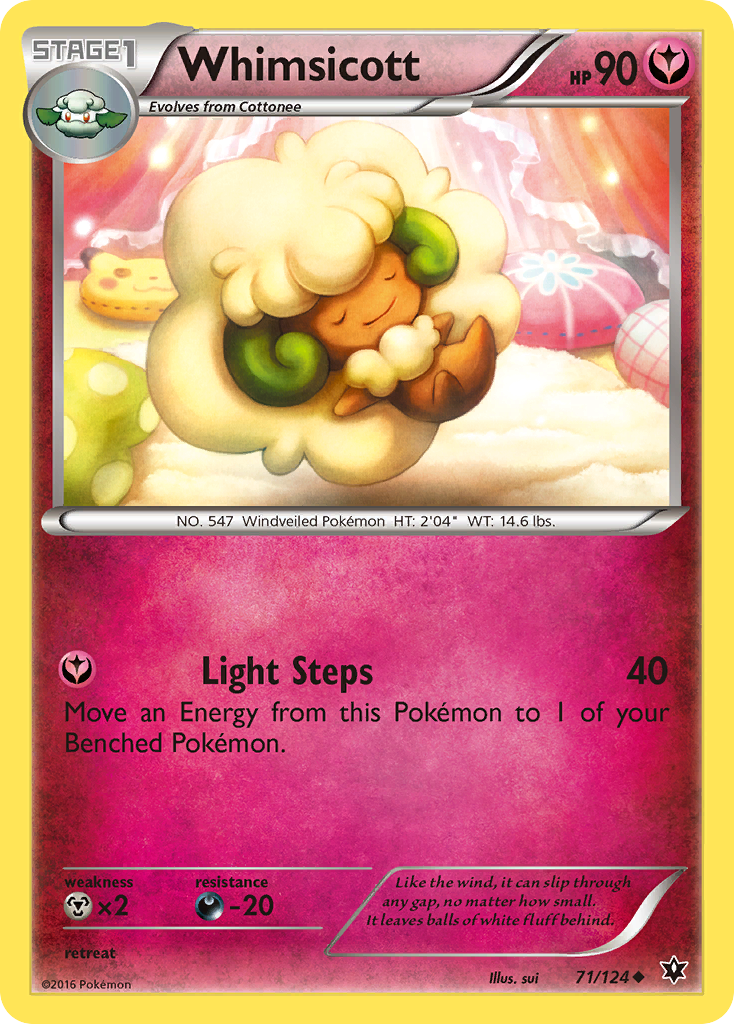 Whimsicott – Fates Collide 71/124 Pokémon card