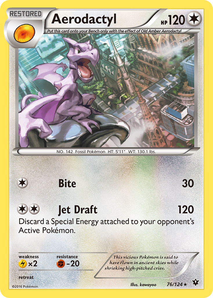 Aerodactyl – Fates Collide 76/124 Pokémon card