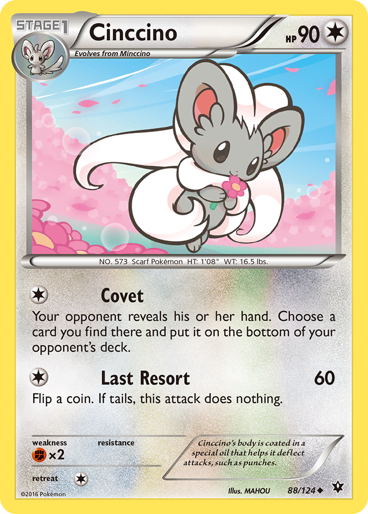 Cinccino – Fates Collide 88/124 Pokémon card