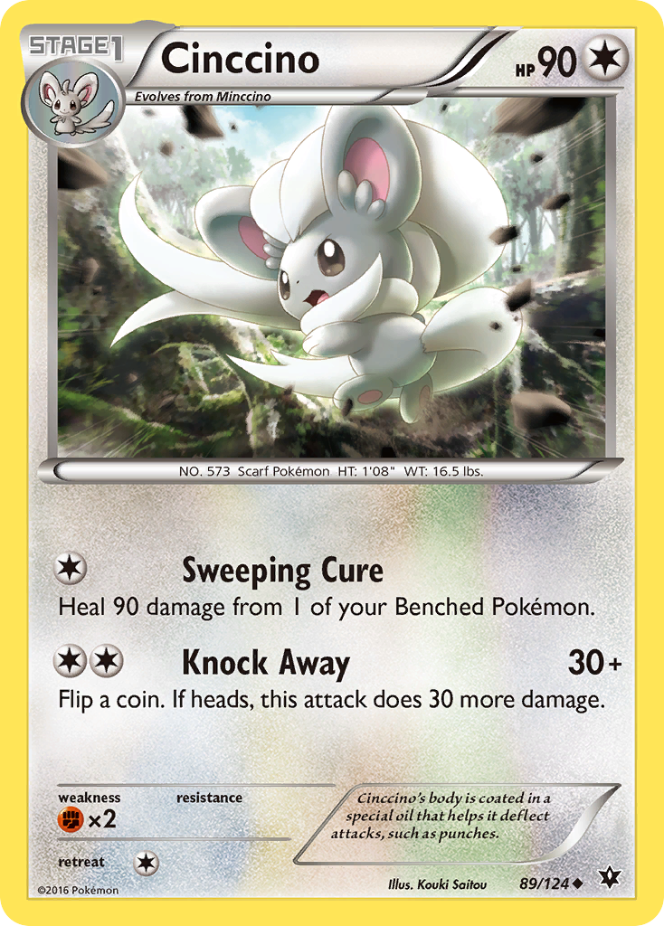 Cinccino – Fates Collide 89/124 Pokémon card