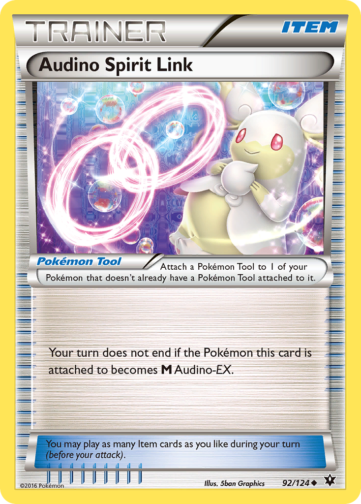 Audino Spirit Link – Fates Collide 92/124 Pokémon card