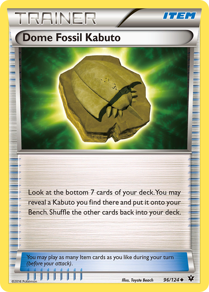 Dome Fossil Kabuto – Fates Collide 96/124 Pokémon card
