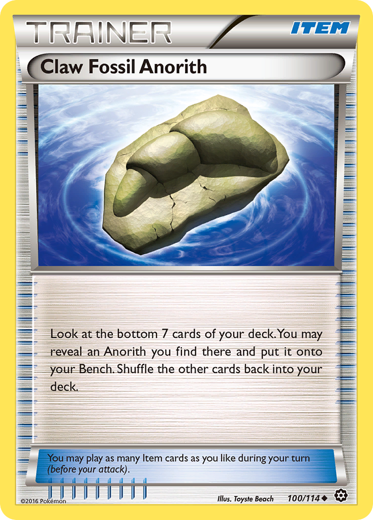 Claw Fossil Anorith – Steam Siege 100/114 Pokémon card