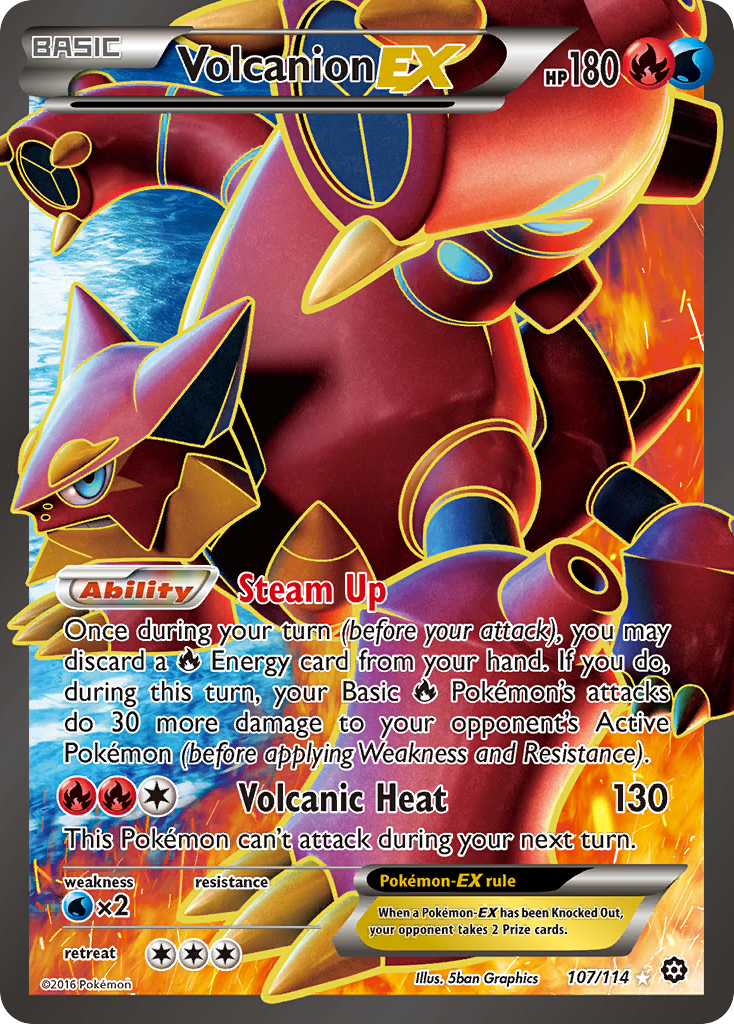 Volcanion-EX – Steam Siege 107/114 Pokémon card