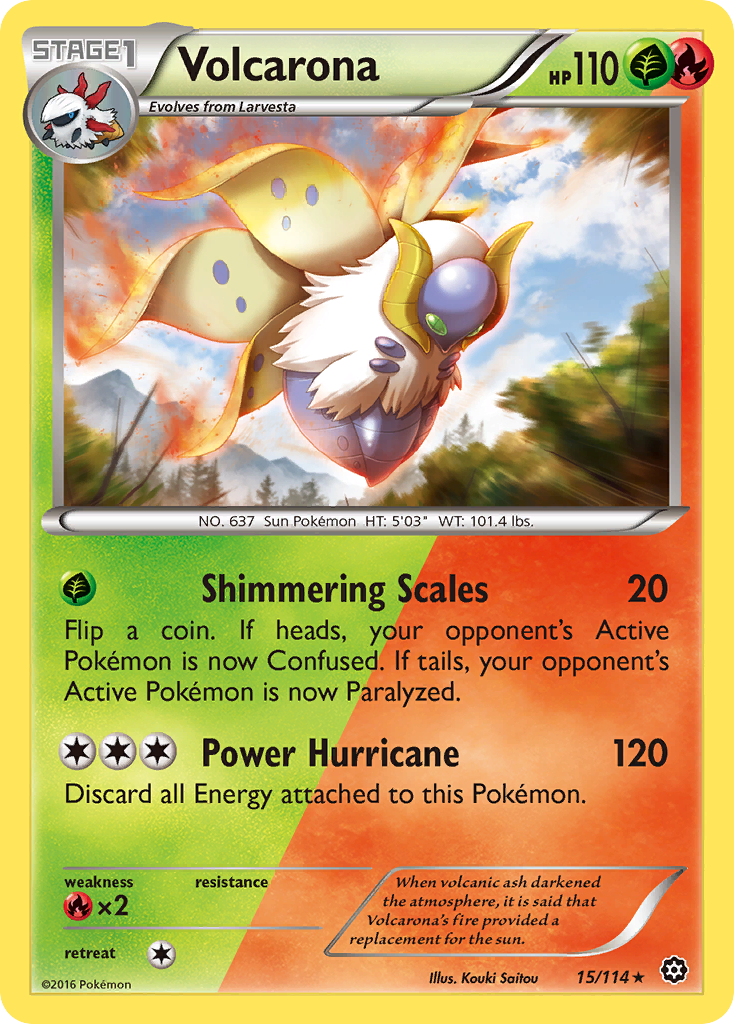 Volcarona – Steam Siege 15/114 Pokémon card
