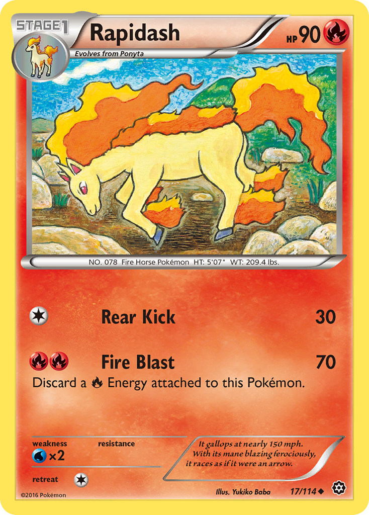 Rapidash – Steam Siege 17/114 Pokémon card
