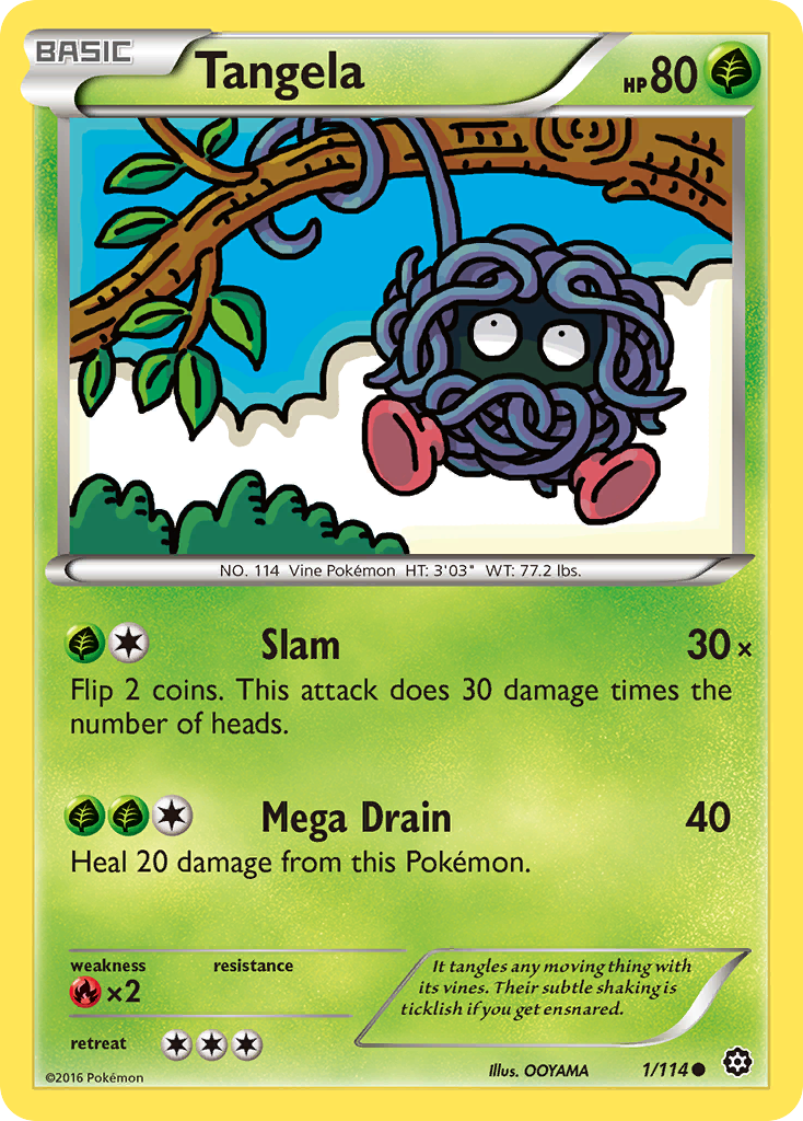 Tangela – Steam Siege 1/114 Pokémon card