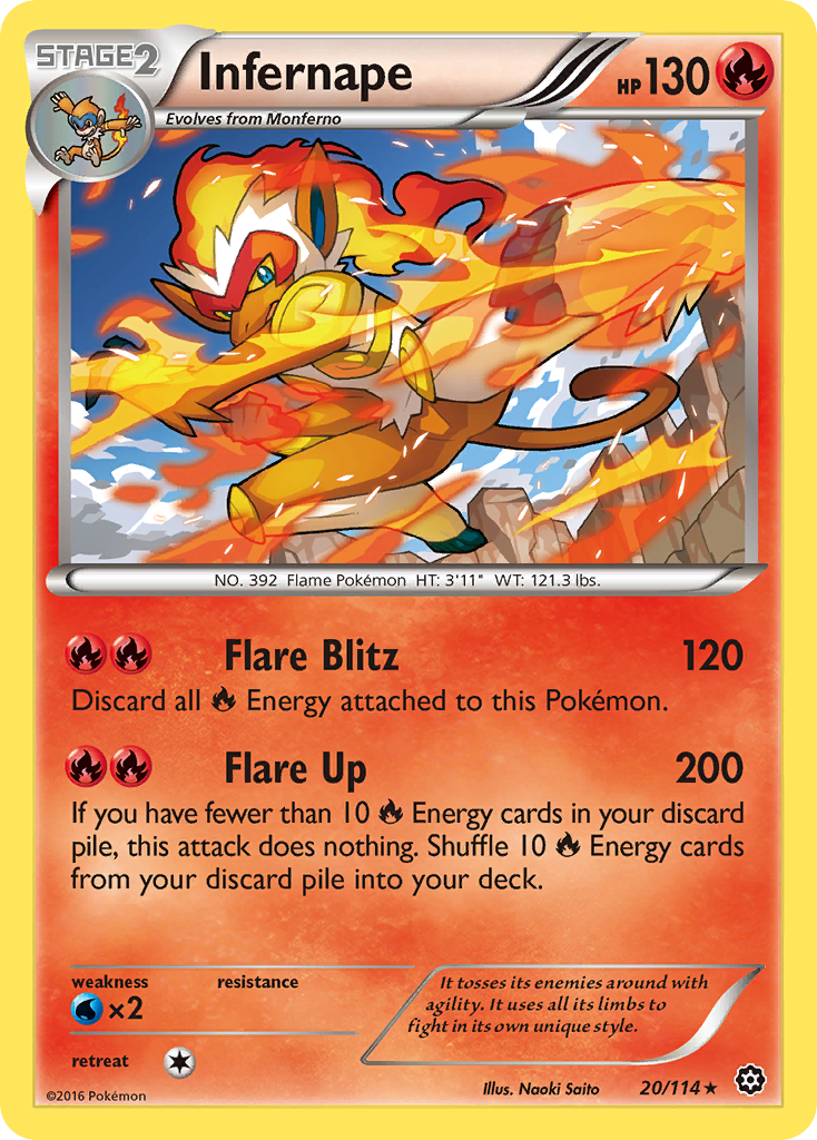 Infernape – Steam Siege 20/114 Pokémon card