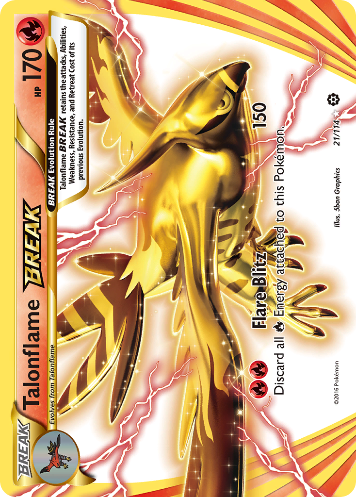 Talonflame BREAK – Steam Siege 21/114 Pokémon card