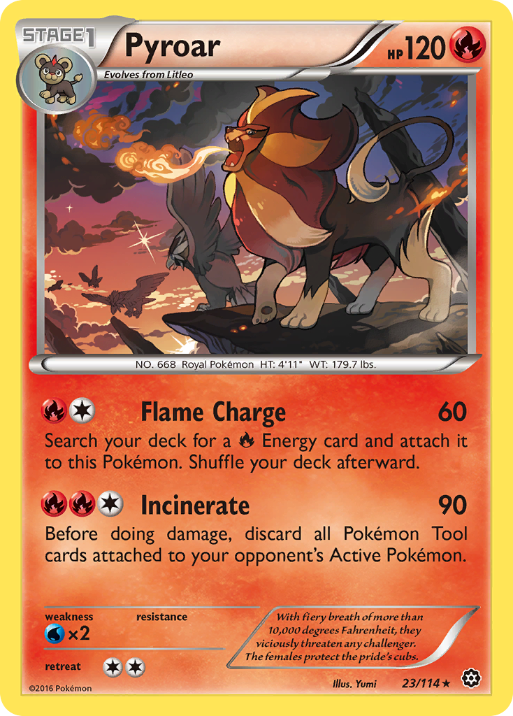 Pyroar – Steam Siege 23/114 Pokémon card