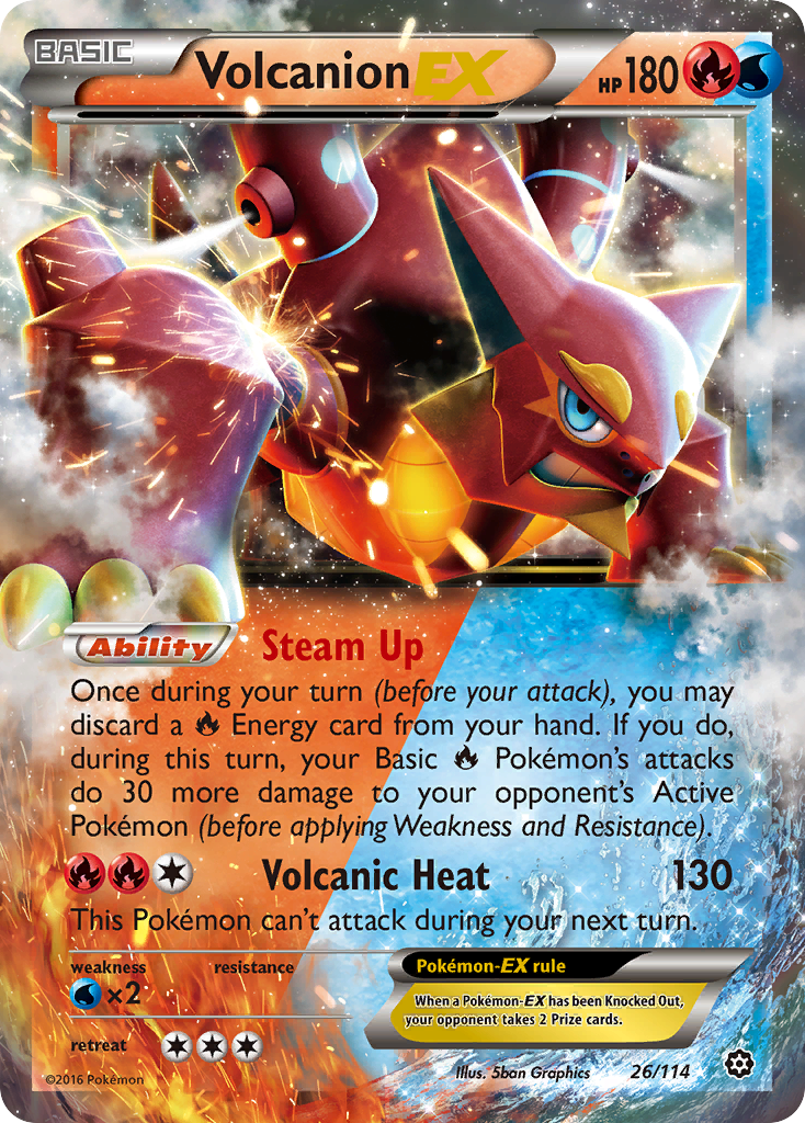 Volcanion-EX – Steam Siege 26/114 Pokémon card