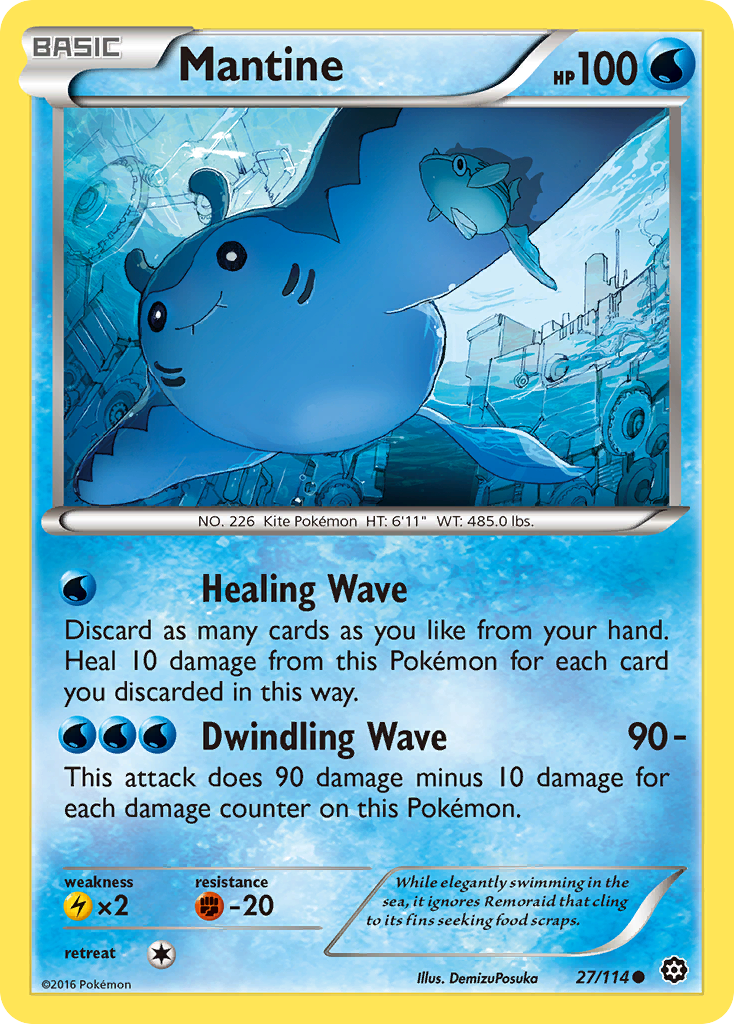 Mantine – Steam Siege 27/114 Pokémon card