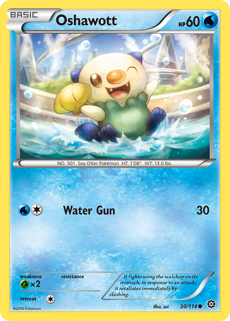 Oshawott – Steam Siege 30/114 Pokémon card