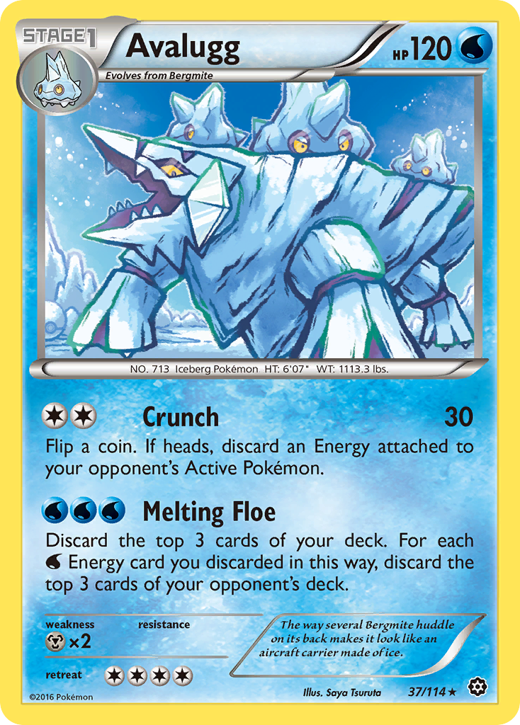 Avalugg – Steam Siege 37/114 Pokémon card