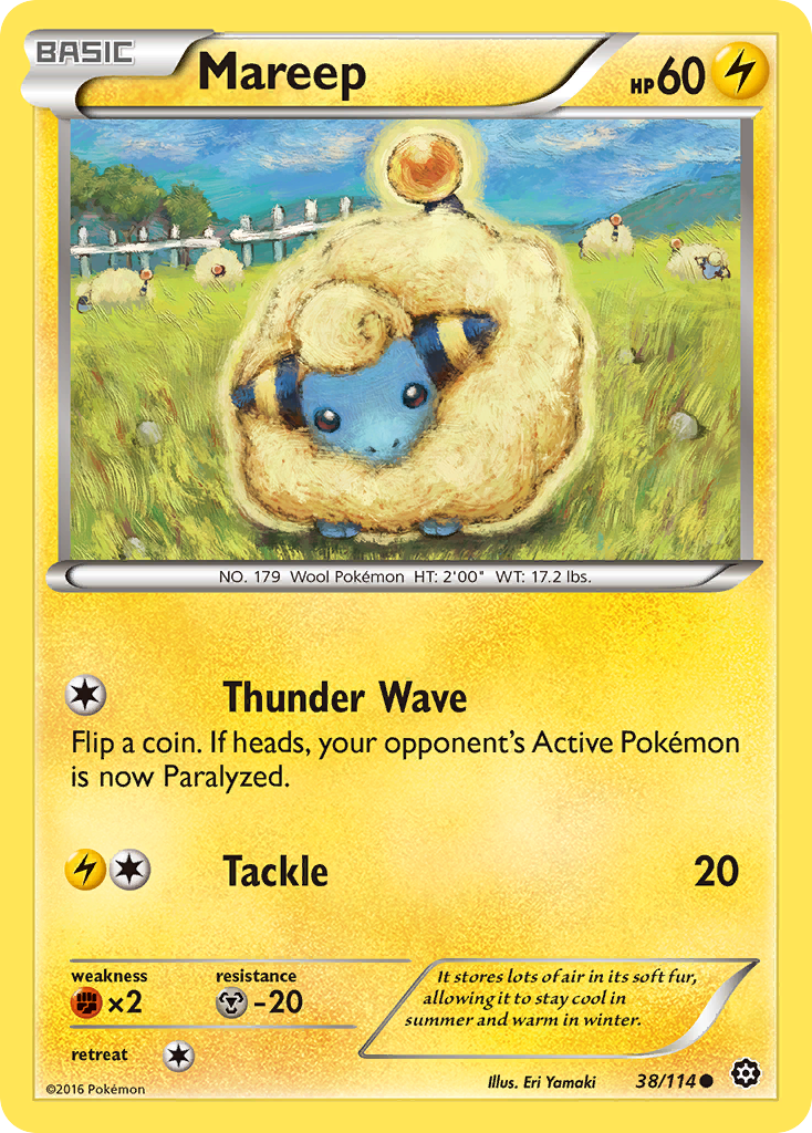 Mareep – Steam Siege 38/114 Pokémon card