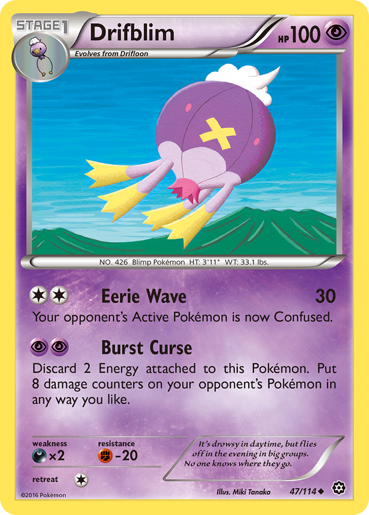 Drifblim – Steam Siege 47/114 Pokémon card