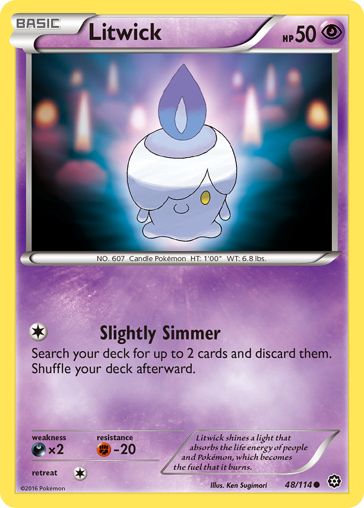 Litwick – Steam Siege 48/114 Pokémon card