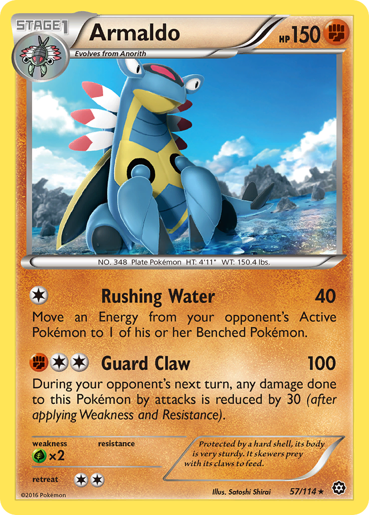 Armaldo – Steam Siege 57/114 Pokémon card