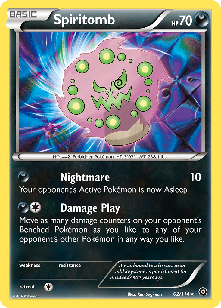 Spiritomb – Steam Siege 62/114 Pokémon card