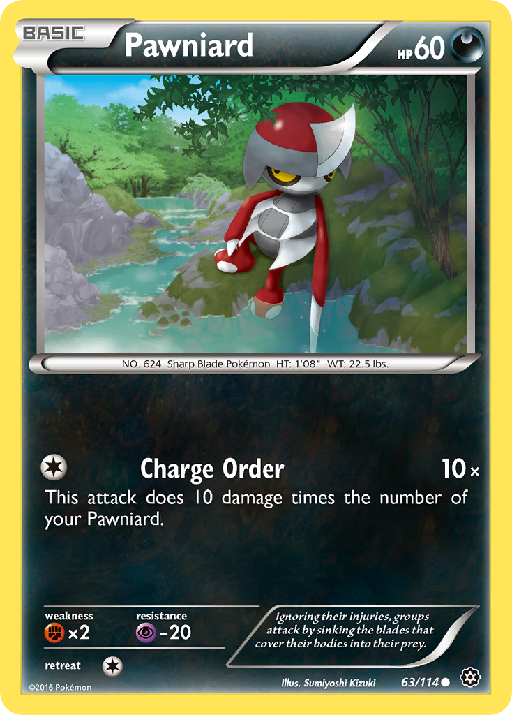 Pawniard – Steam Siege 63/114 Pokémon card