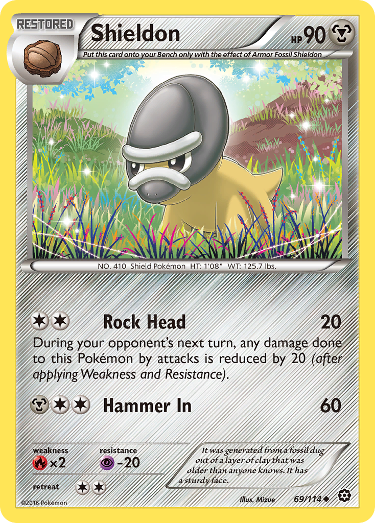 Shieldon – Steam Siege 69/114 Pokémon card