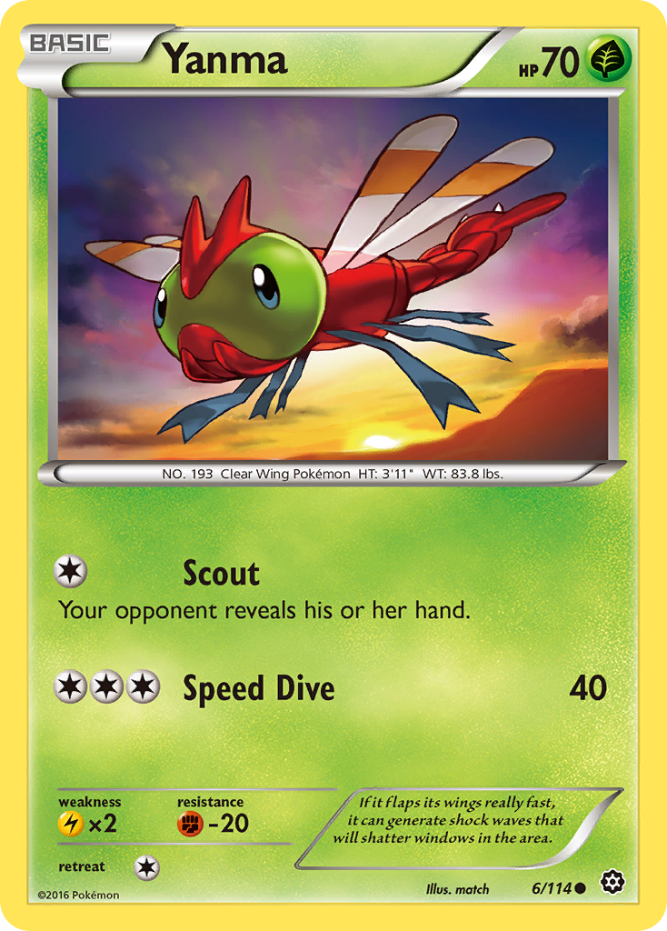 Yanma – Steam Siege 6/114 Pokémon card
