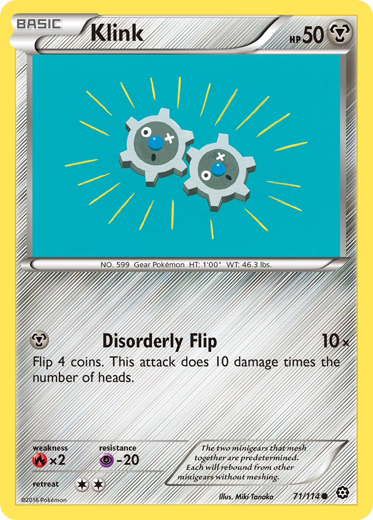 Klink – Steam Siege 71/114 Pokémon card