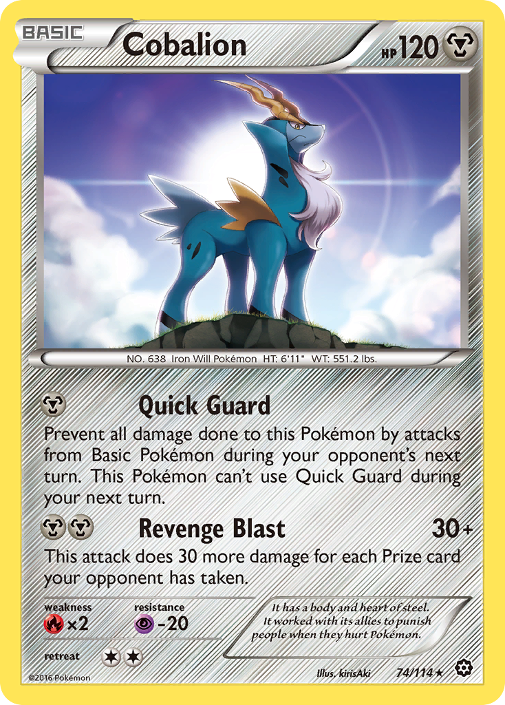 Cobalion – Steam Siege 74/114 Pokémon card