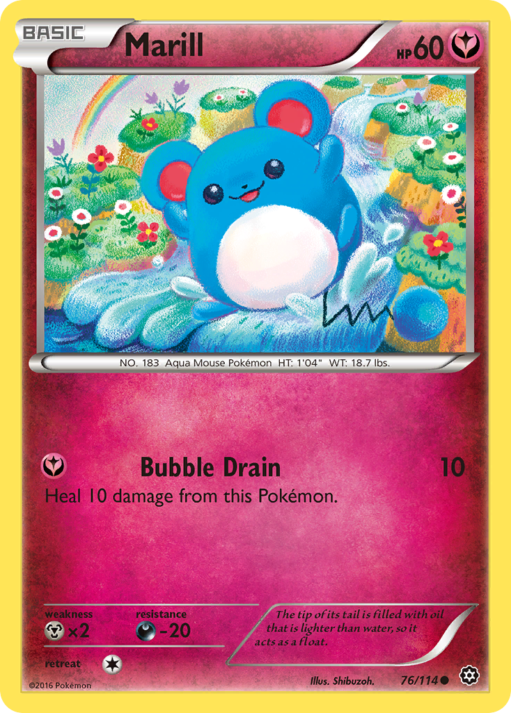 Marill – Steam Siege 76/114 Pokémon card