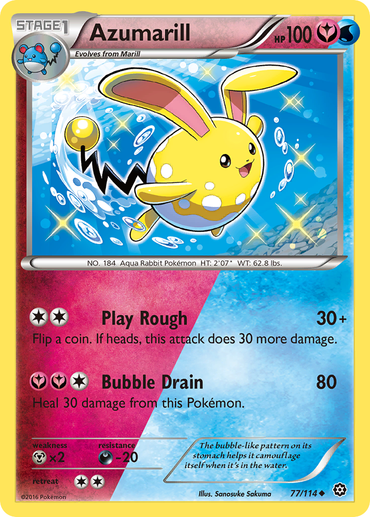 Azumarill – Steam Siege 77/114 Pokémon card