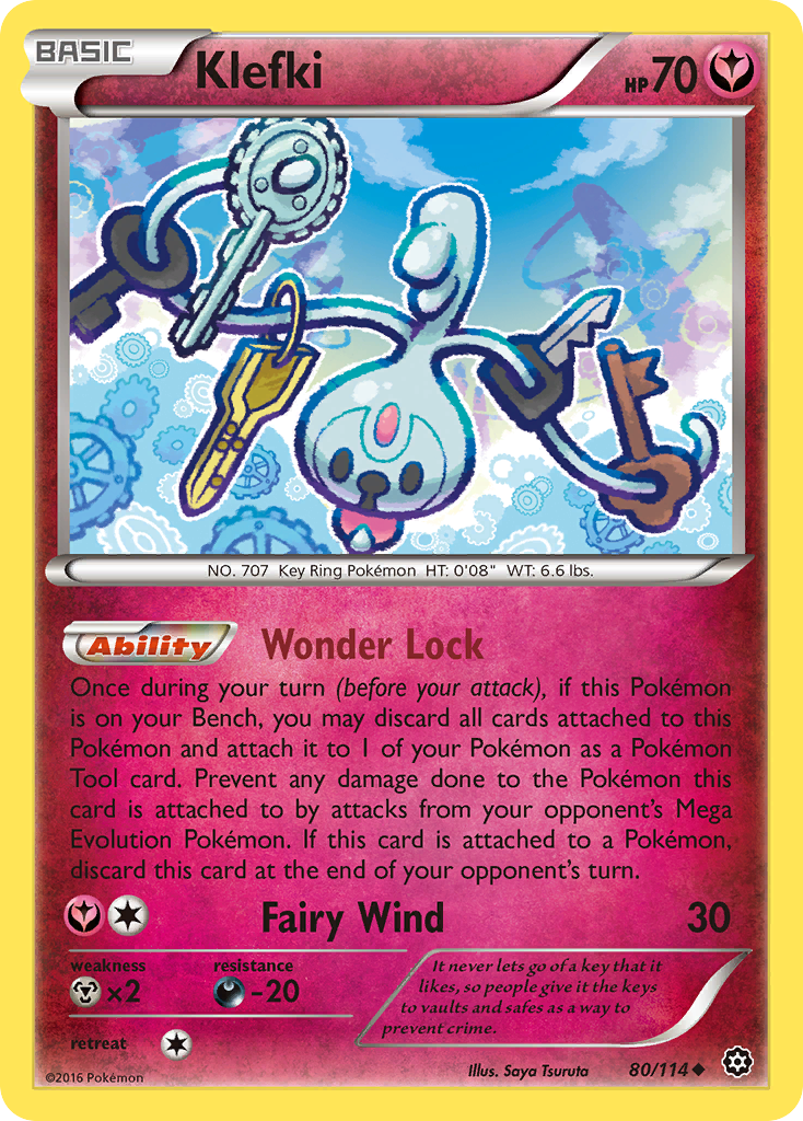 Klefki – Steam Siege 80/114 Pokémon card