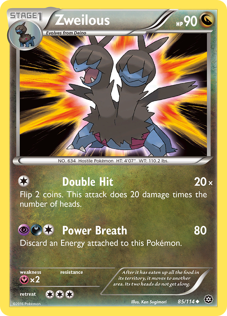 Zweilous – Steam Siege 85/114 Pokémon card