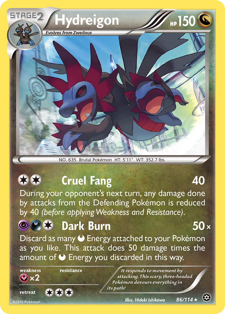 Hydreigon – Steam Siege 86/114 Pokémon card