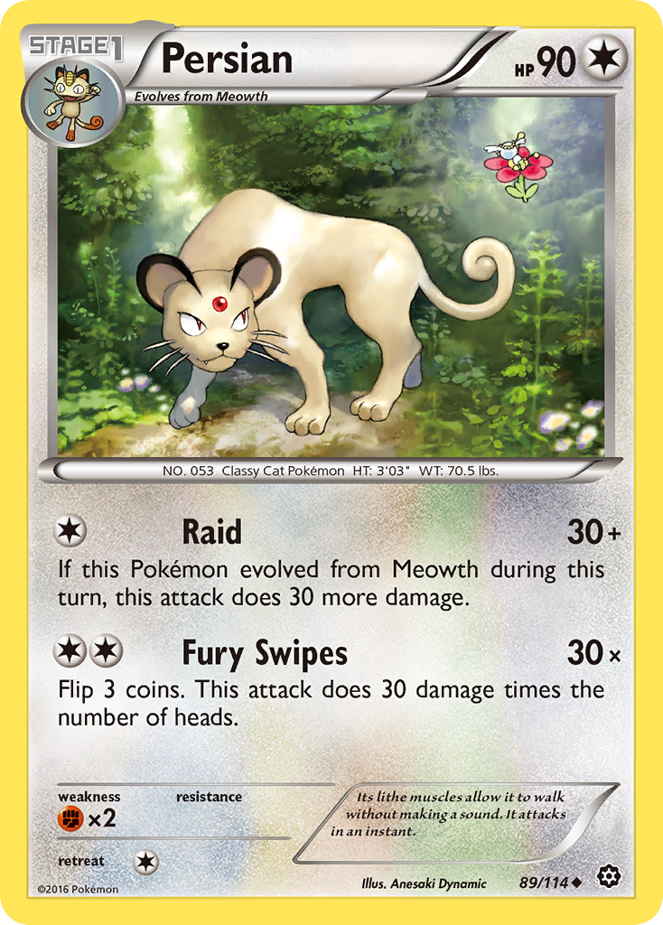 Persian – Steam Siege 89/114 Pokémon card